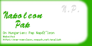 napoleon pap business card